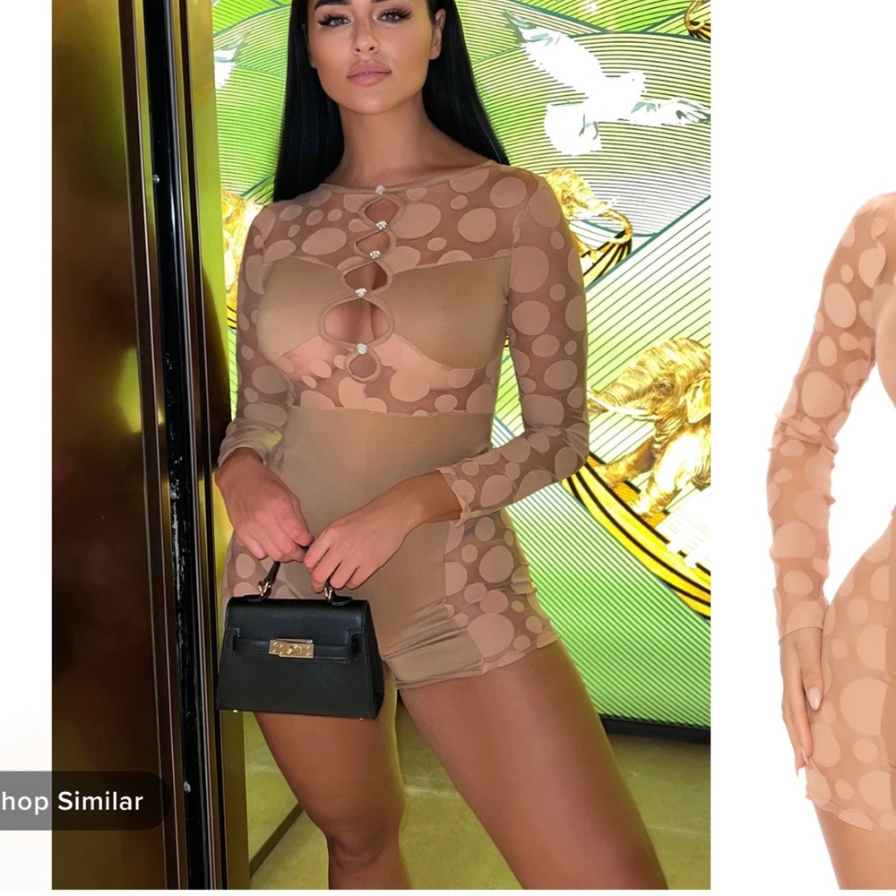 Your Favorite Girl Romper - Nude